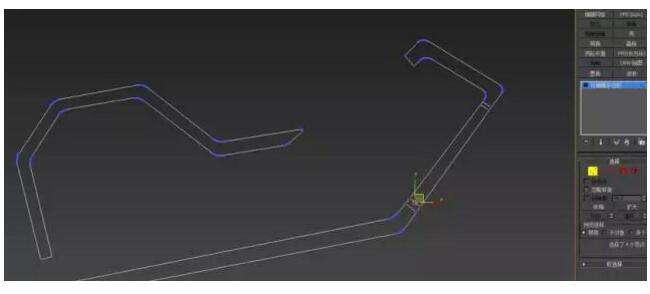 回到頂視圖手動調節一下點，參考效果圖，調到合適位置